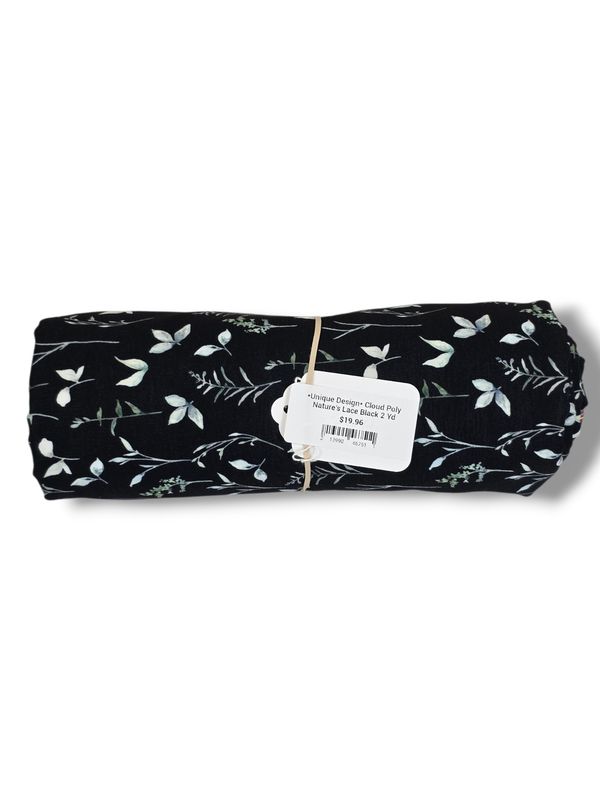*Unique Design* Cloud Poly Nature&#39;s Lace Black 2 Yd