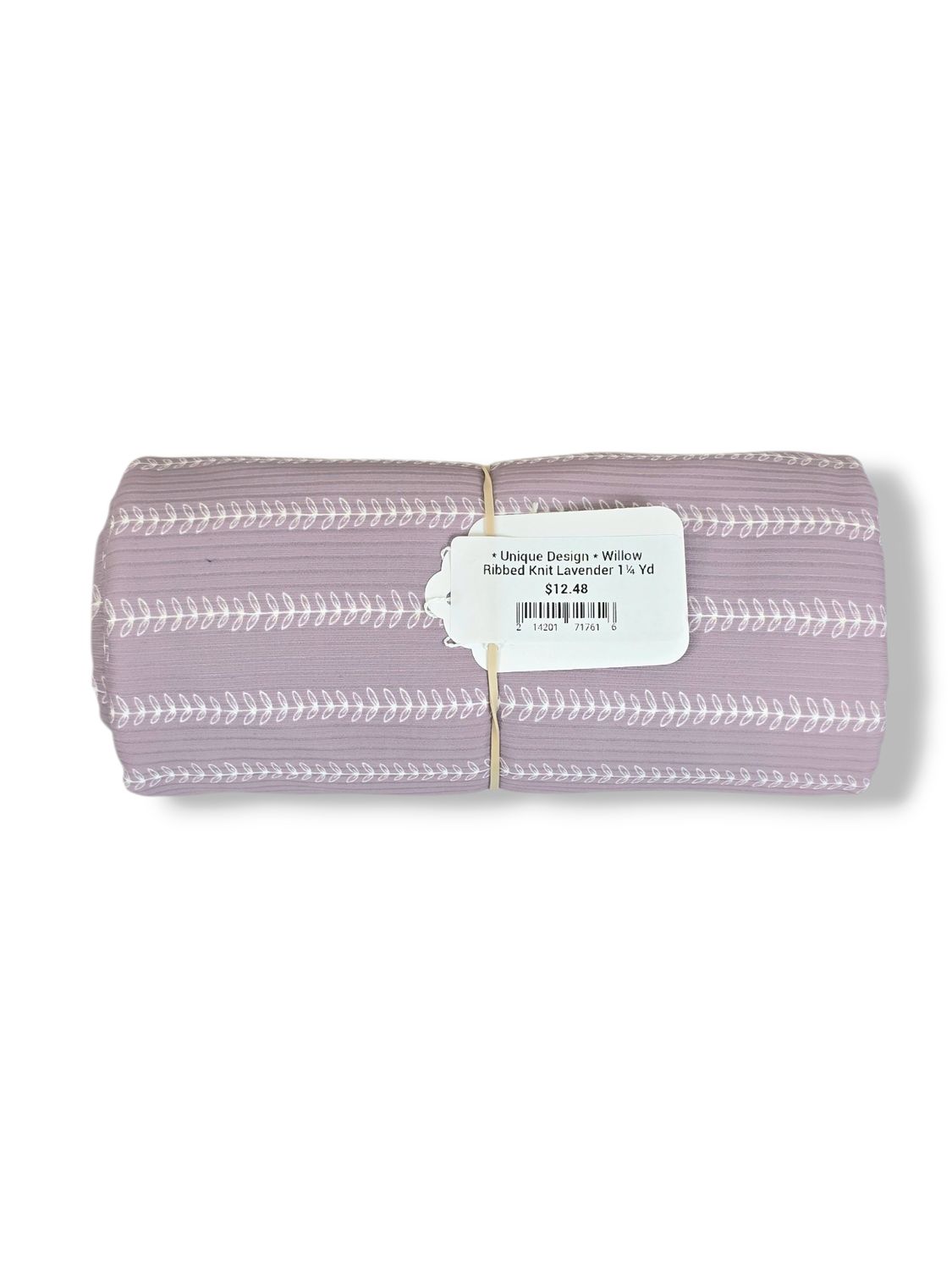 * Unique Design * Willow Ribbed Knit Lavender 1¼ Yd