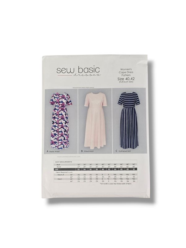 Women&#39;s Cape Dress Pattern Size 40/42