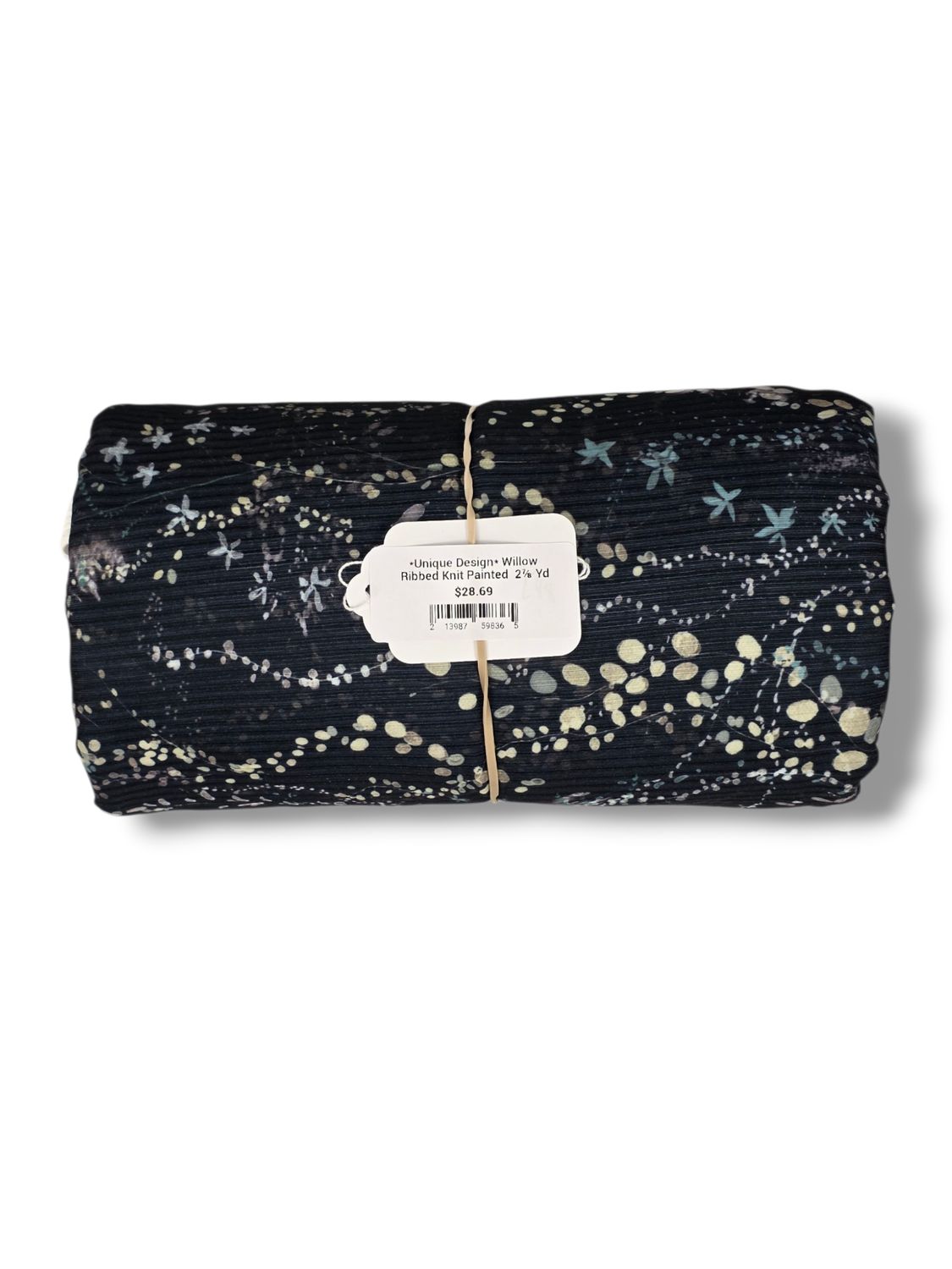 *Unique Design* Willow Ribbed Knit Painted  2⅞ Yd