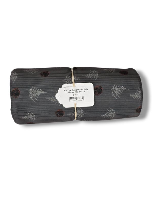 *Unique Design* Mini Poly Ribbed Knit 1⅞ Yd