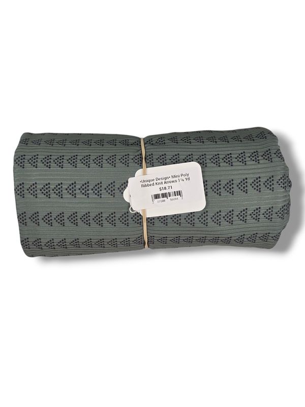 *Unique Design* Mini Poly Ribbed Knit Arrows 1⅞ Yd