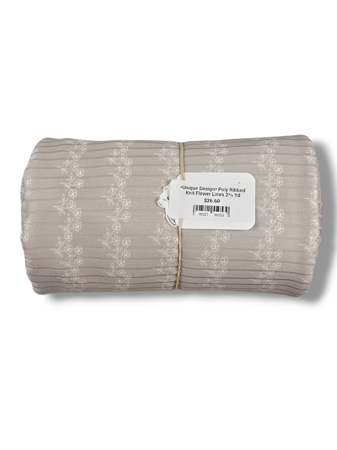 *Unique Design* Poly Ribbed Knit Flower Lines 2⅔ Yd