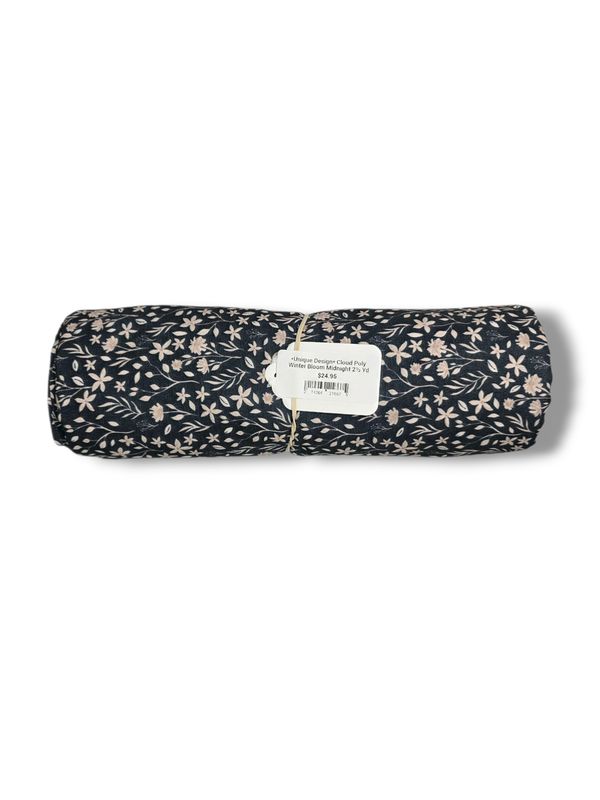 *Unique Design* Cloud Poly Winter Bloom Midnight 2½ Yd