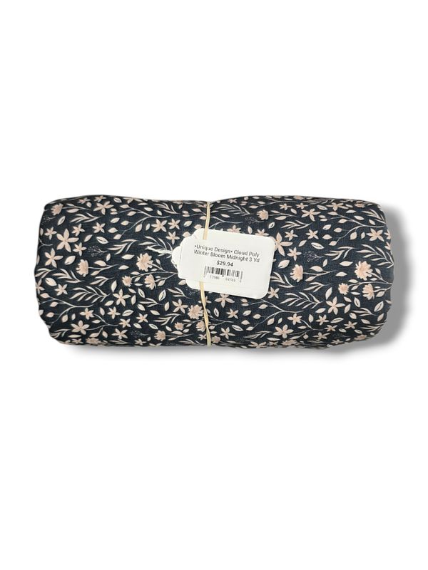 *Unique Design* Cloud Poly Winter Bloom Midnight 3 Yd