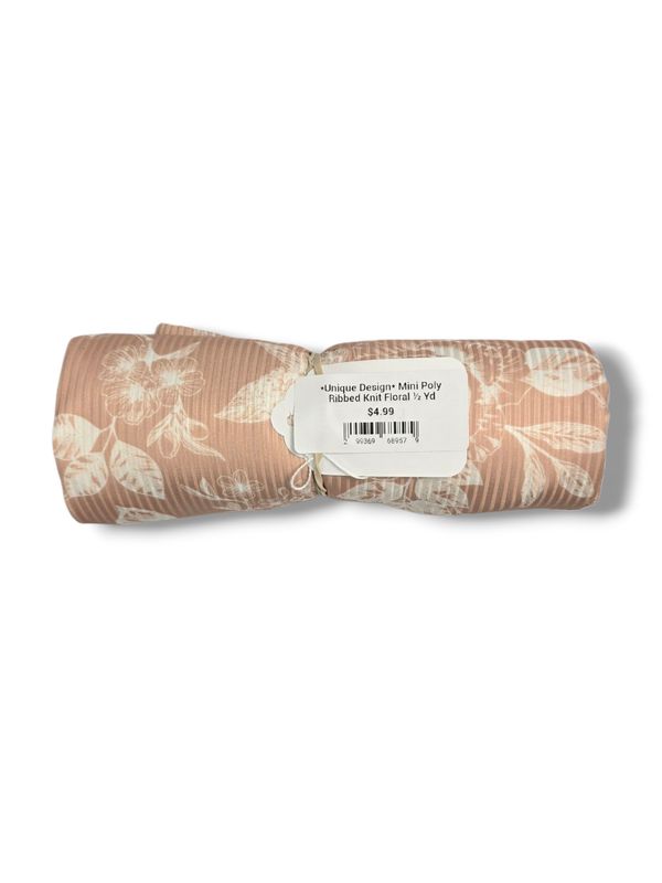 *Unique Design* Mini Poly Ribbed Knit Floral ½ Yd