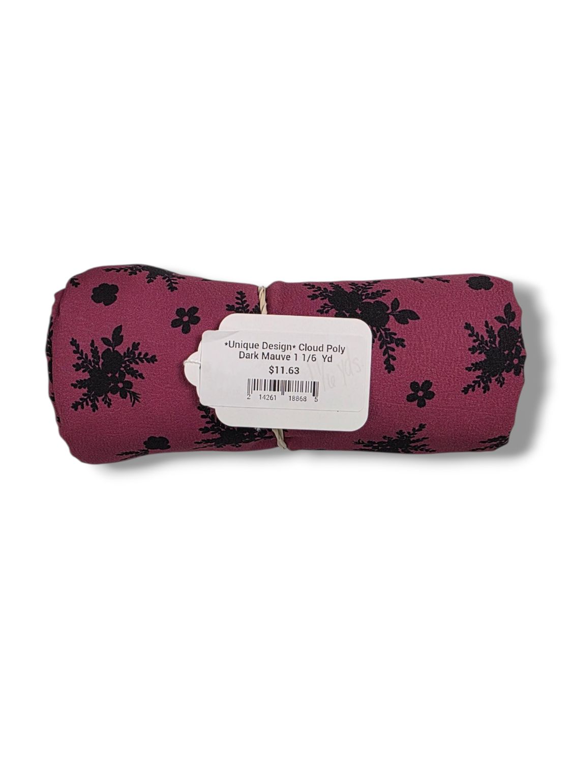 *Unique Design* Cloud Poly Dark Mauve 1 1/6  Yd