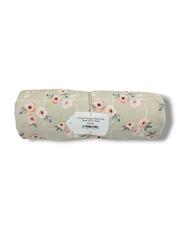 *Unique Design* Cloud Poly Rose Grid 2 Yards