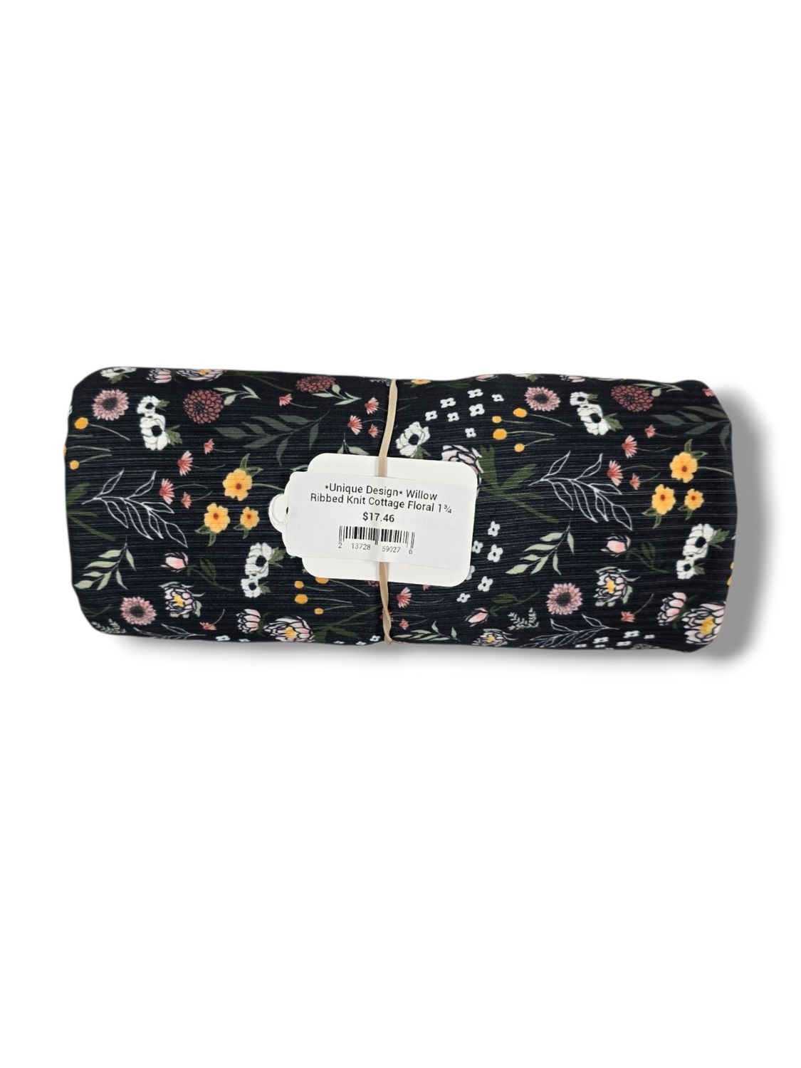 *Unique Design* Willow Ribbed Knit Cottage Floral 1¾ Yd