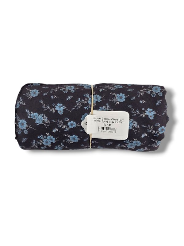 *Unique Design* Cloud Poly Winter Spray Gray 2¾ Yd
