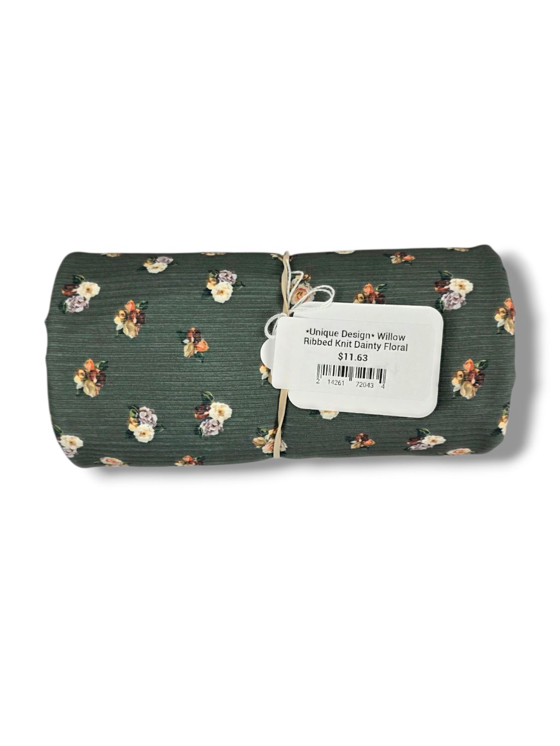 *Unique Design* Willow Ribbed Knit Dainty Floral 1⅙ Yards