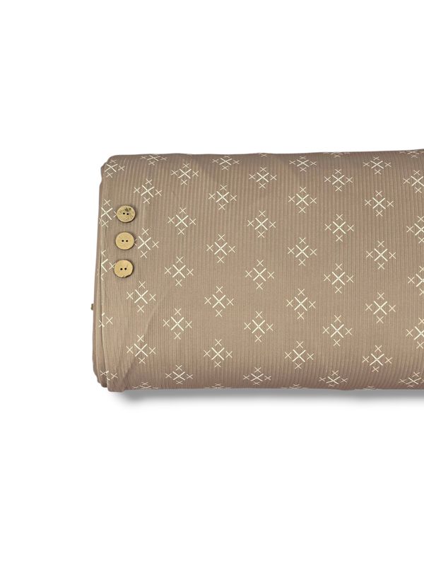 *Unique Design* Willow Ribbed Knit Cross Cluster Cocoa