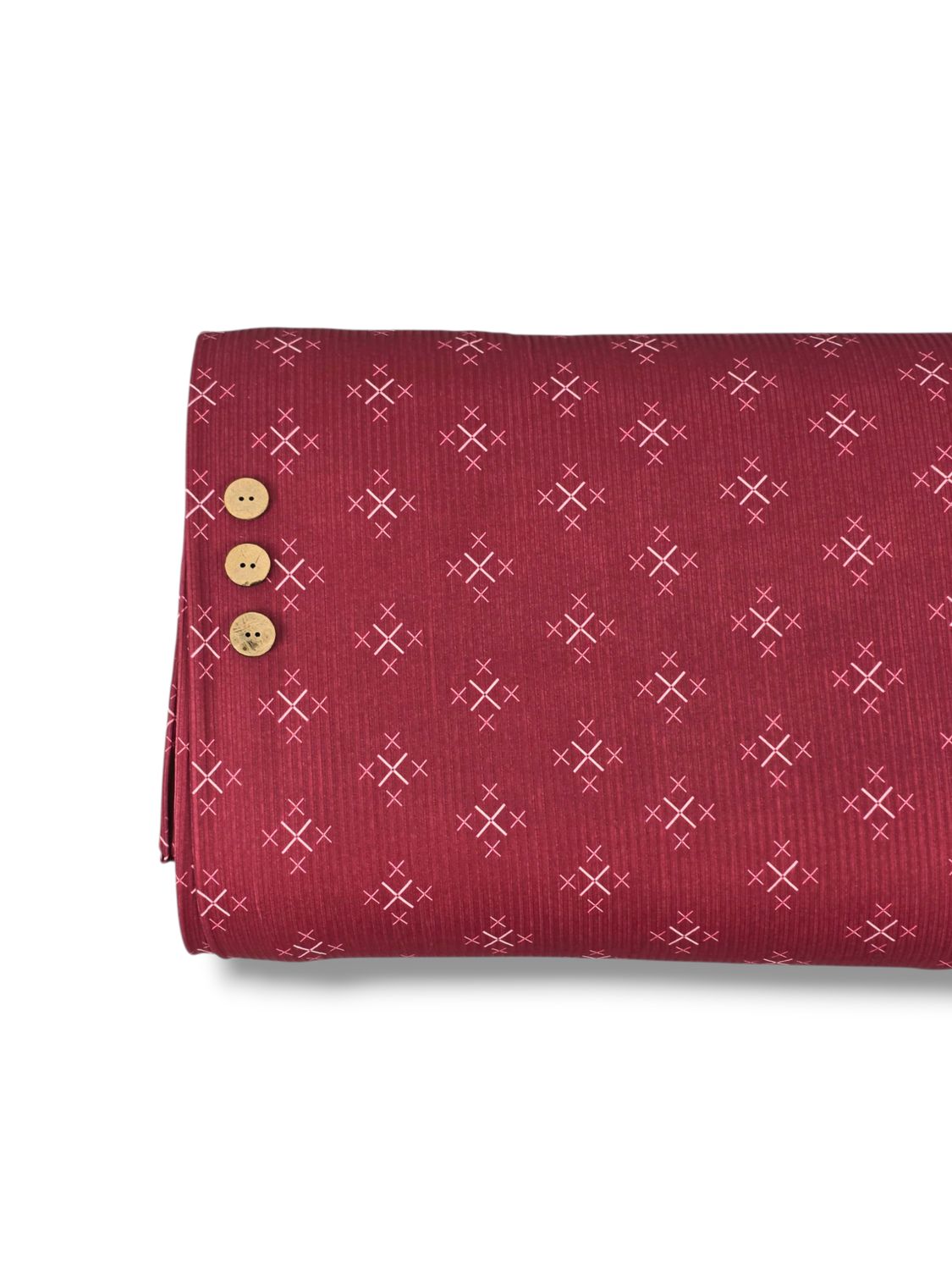 *Unique Design* Willow Ribbed Knit Cross Cluster Raspberry