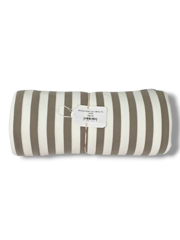 Rib Knit Stripe Coco White 2⅝ yards Rib Knit Stripe Coco White 2⅝ yards