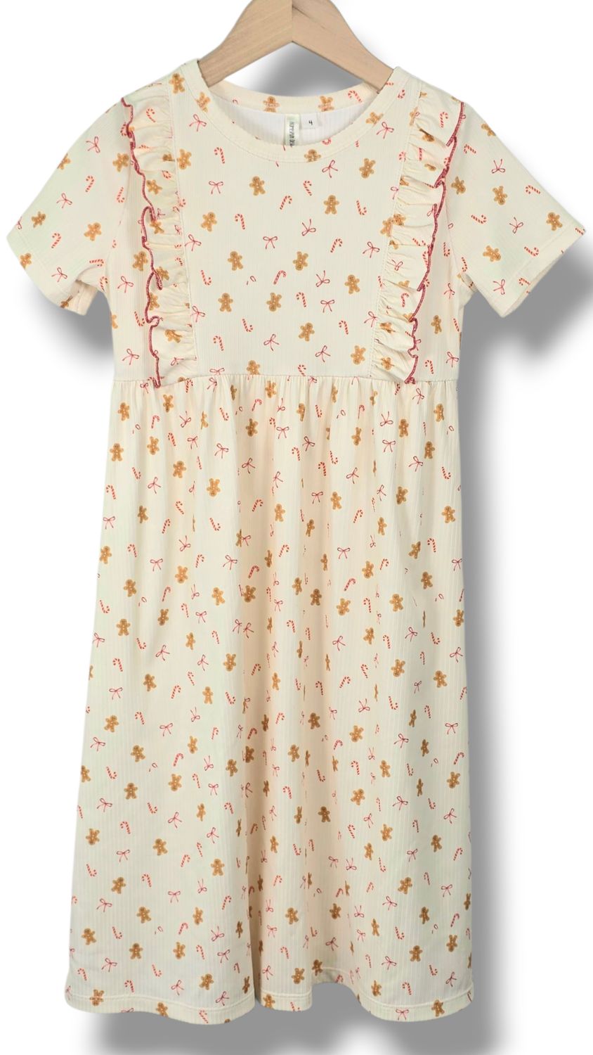 4 Yr Peppermint &amp; Spice Dress Willow Ribbed Knit