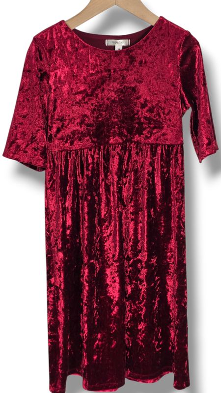 4 Yr Burgundy Velvet Dress
