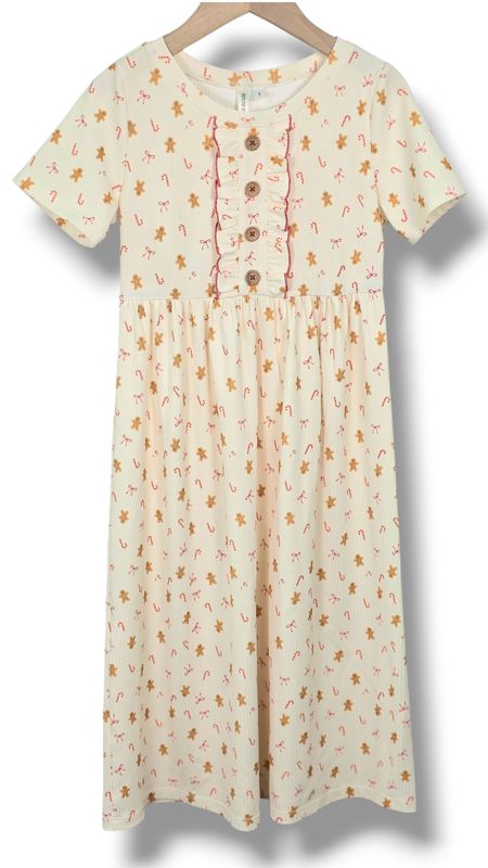 5 Yr Peppermint &amp; Spice Dress Willow Ribbed Knit