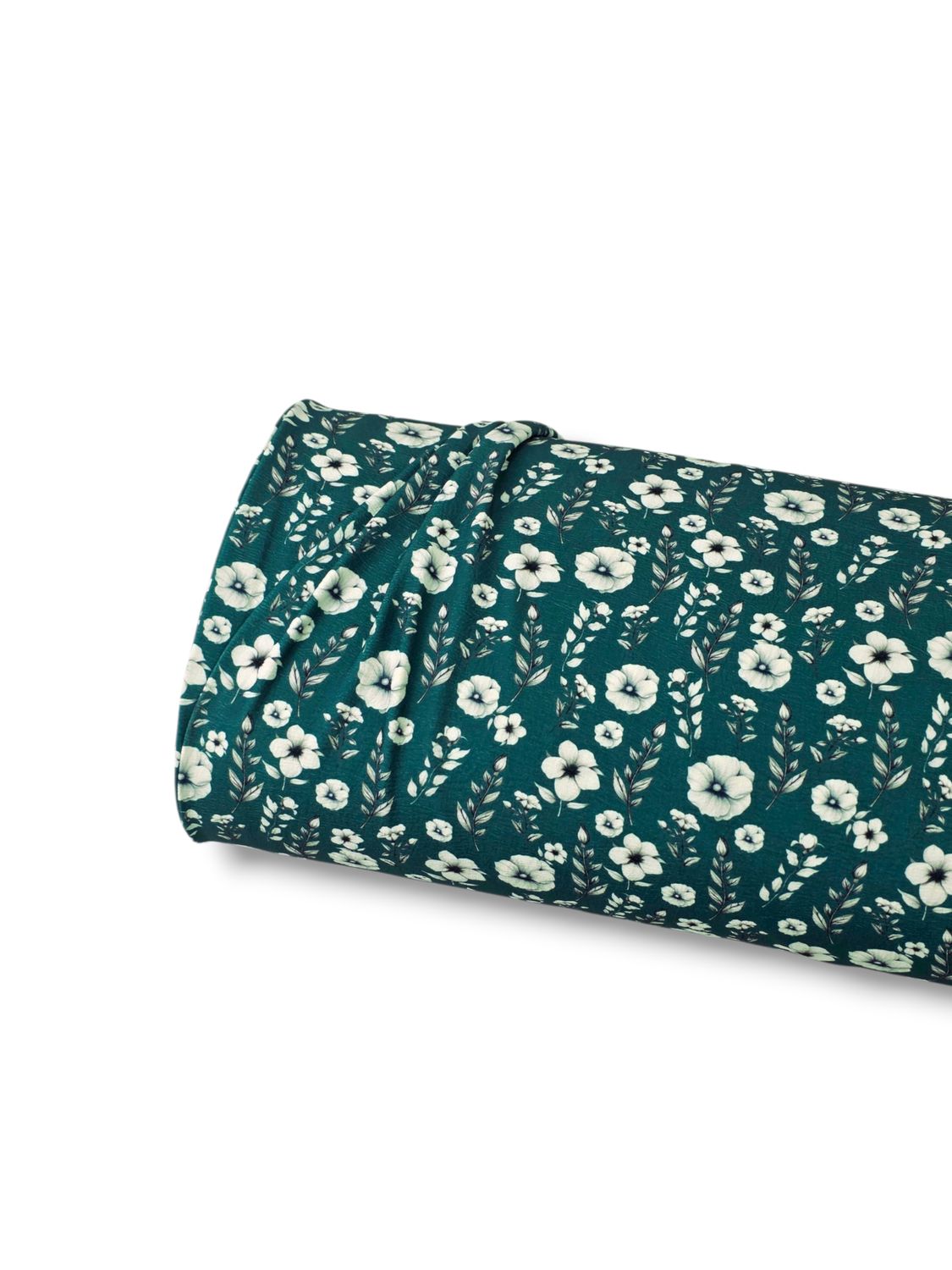 *Unique Design* Cloud Poly Silver Blossoms Pinegreen