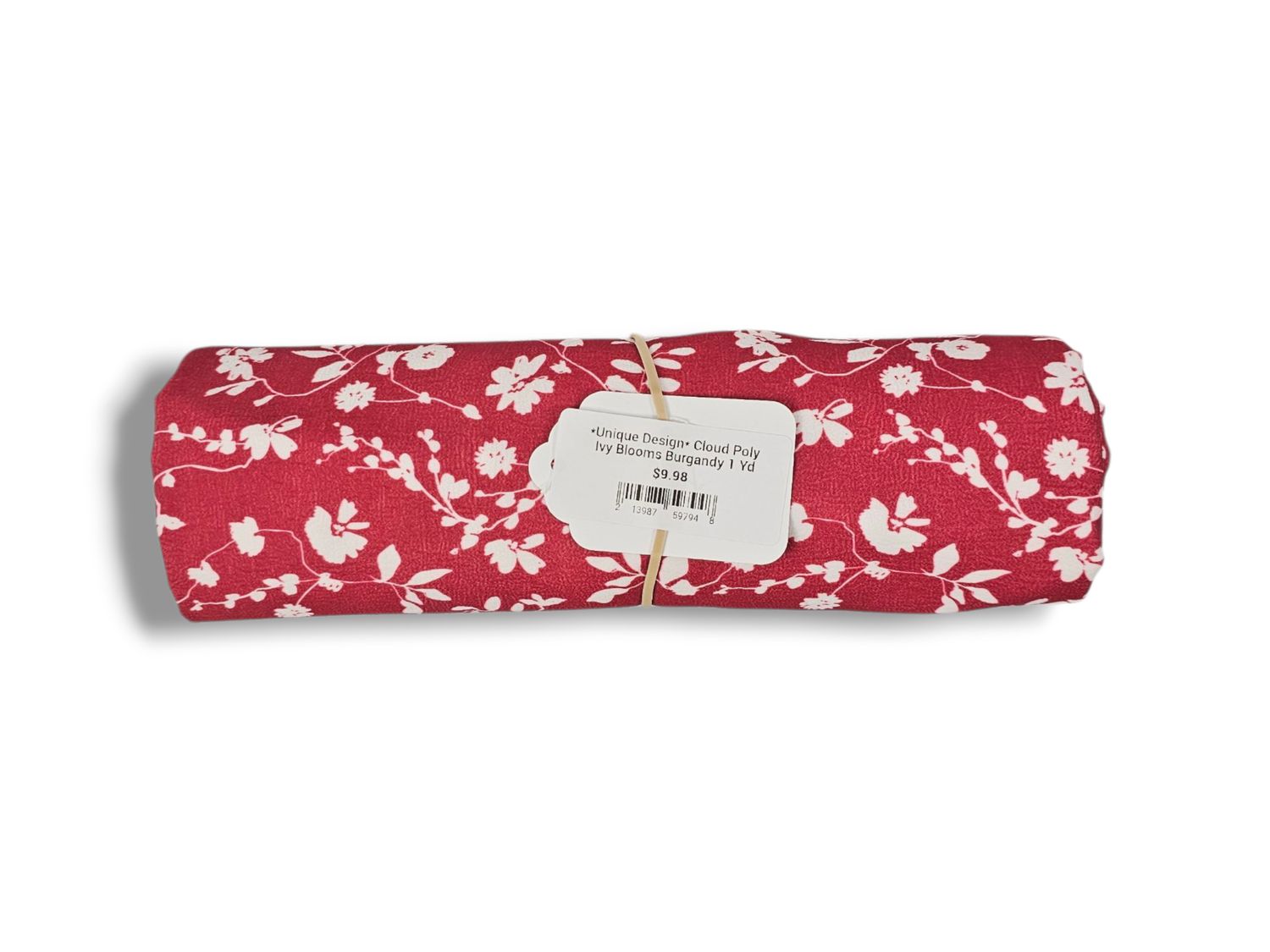 *Unique Design* Cloud Poly Ivy Blooms Burgandy 1 Yd