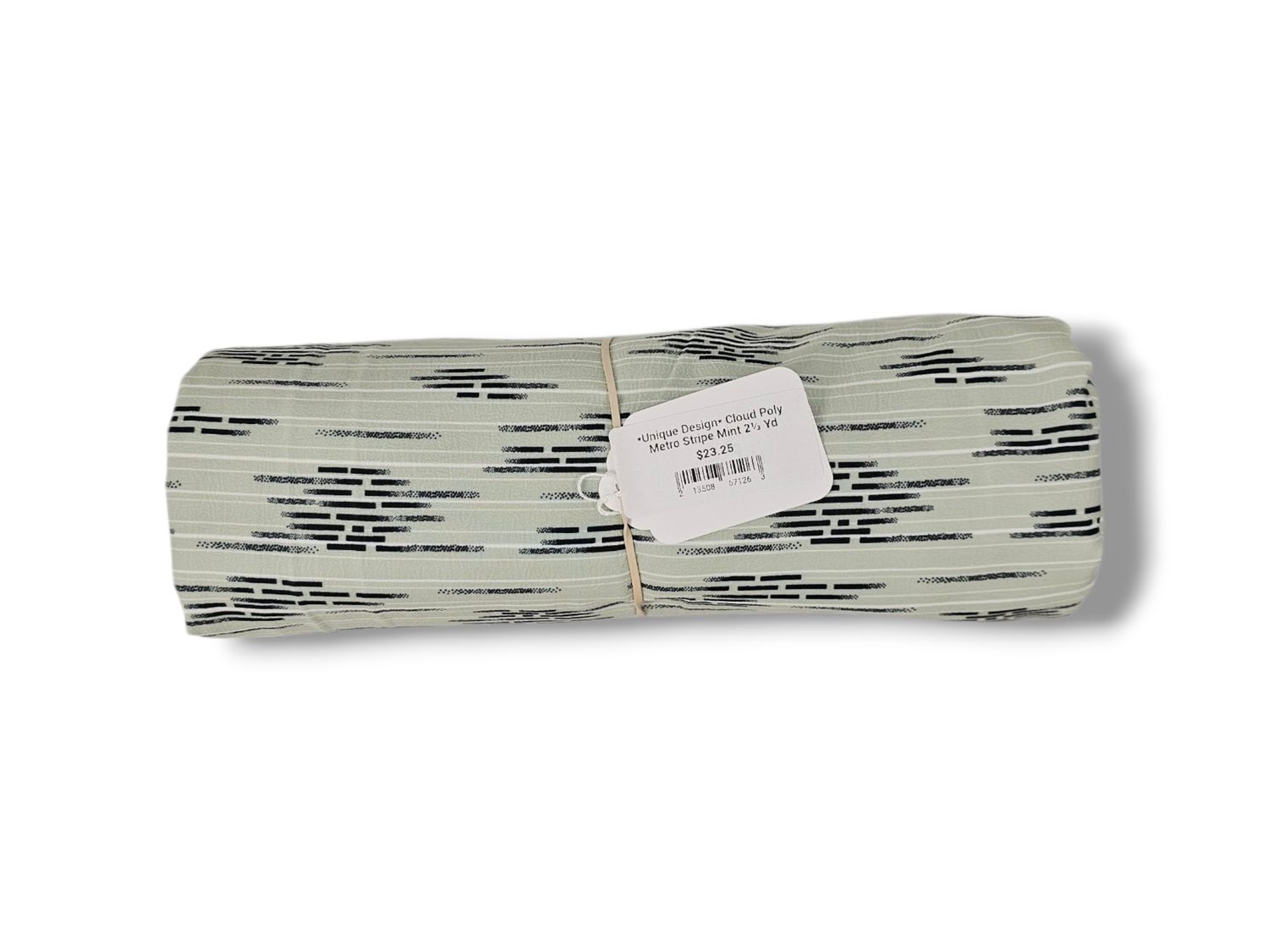 *Unique Design* Cloud Poly Metro Stripe Mint 2⅓ Yd