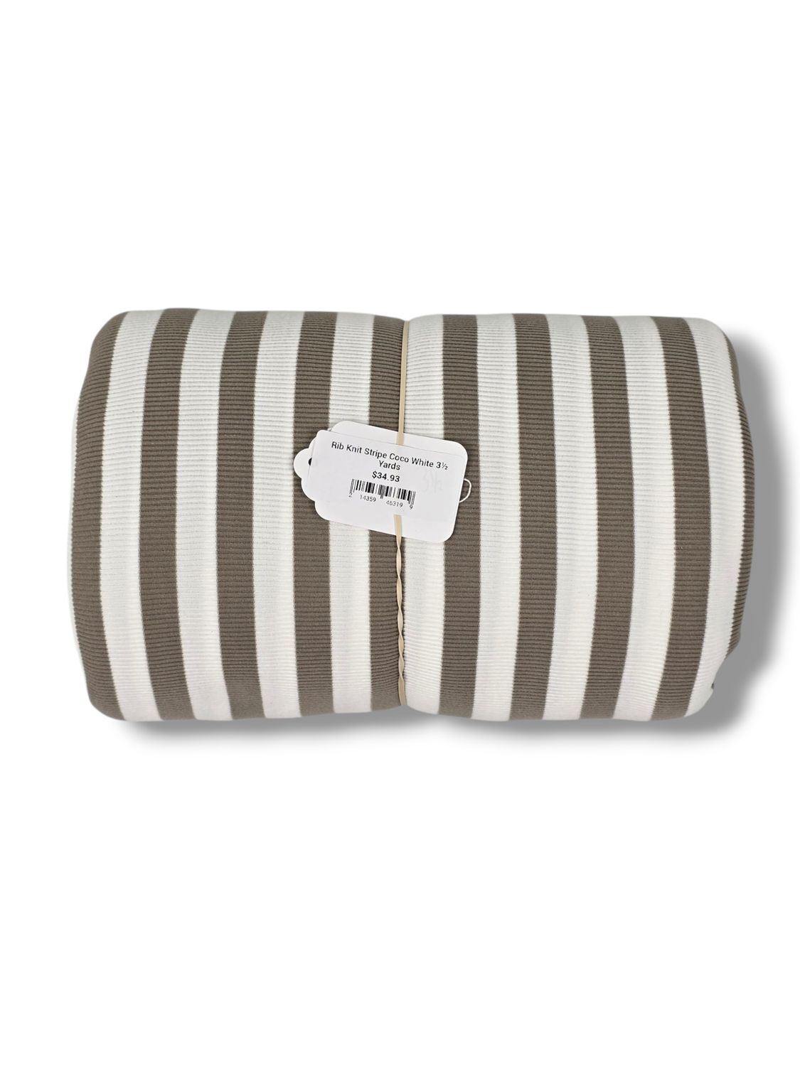 Rib Knit Stripe Coco White 3½ Yards