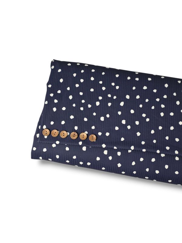 Reign Rib Knit Ditsy Dots Navy