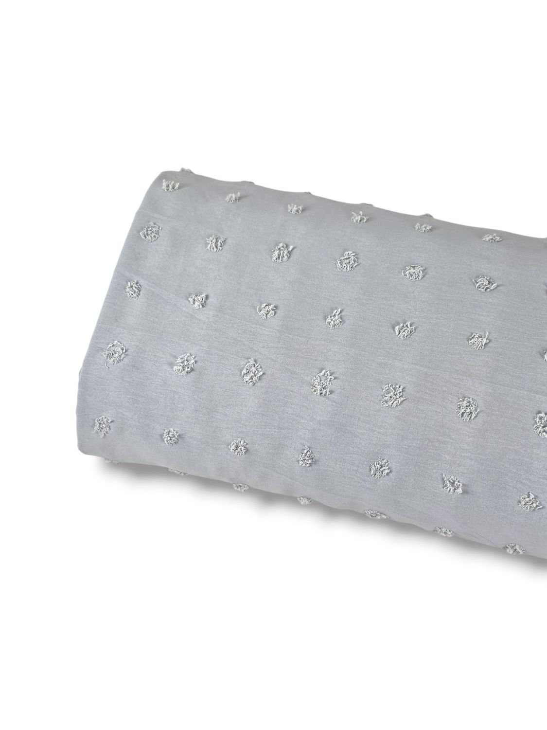 Penny Size Poly Swiss Dot Dusty Blue