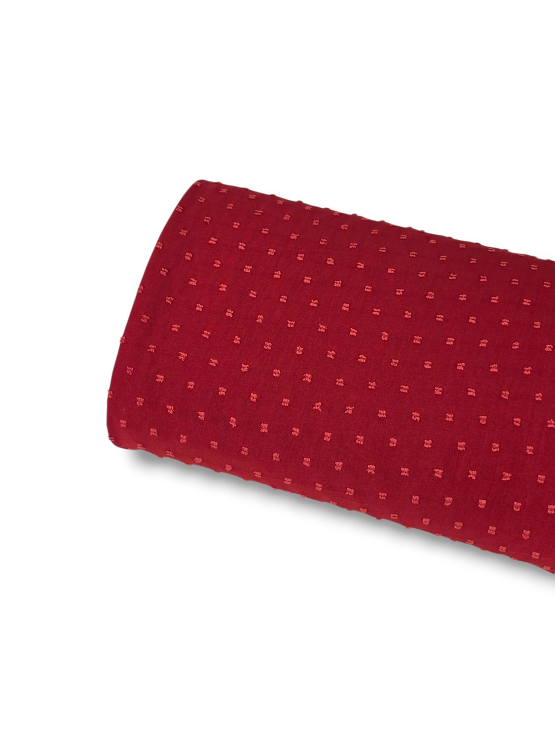 Poly Swiss Dot Crimson Red