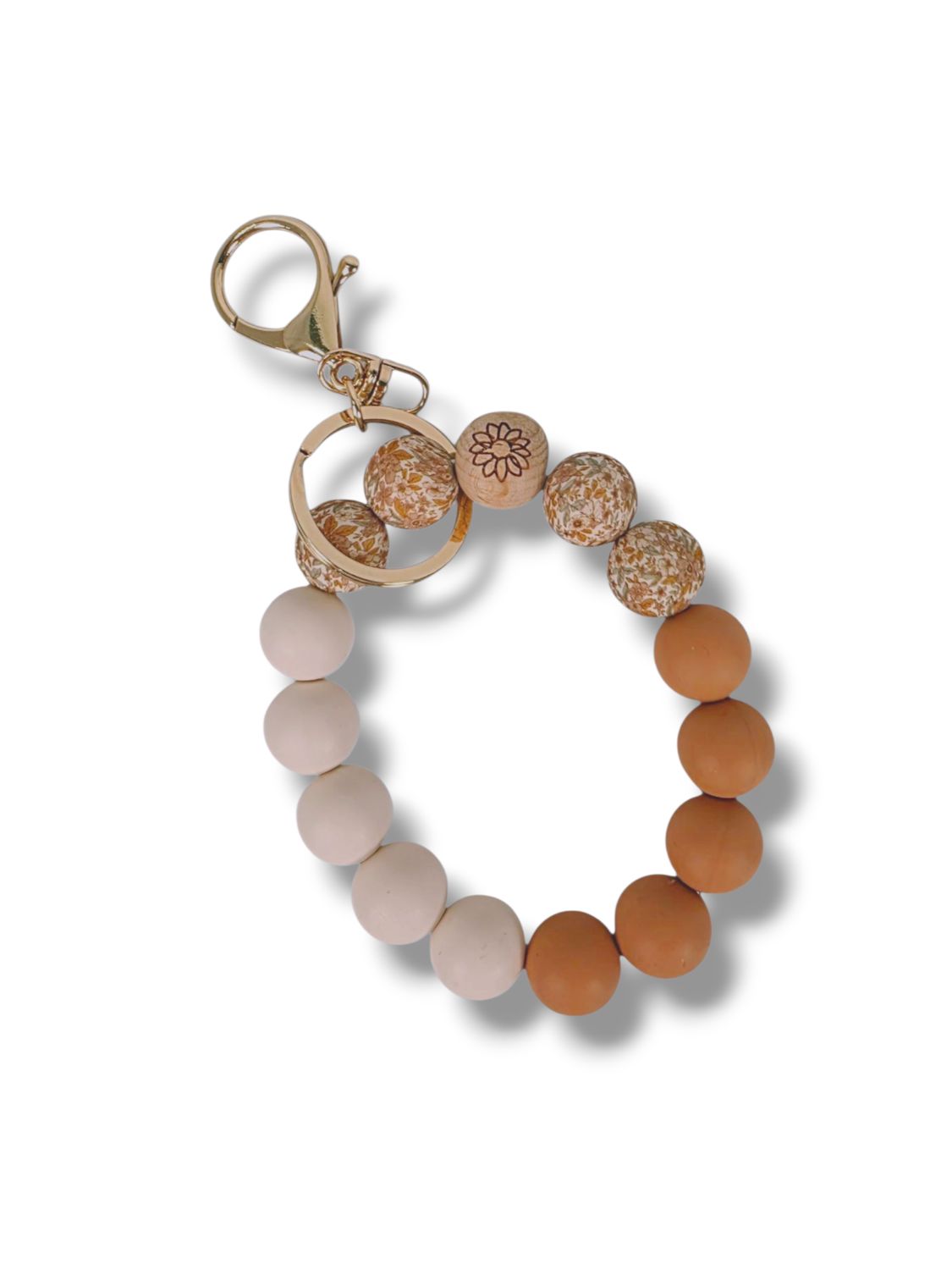 Silicone Bead Clip Bracelet Sunlit Garden