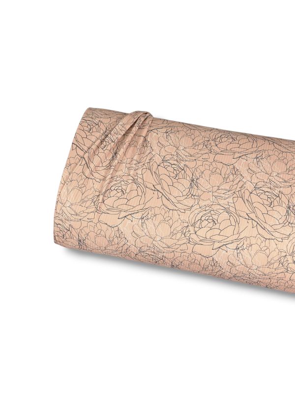 *Unique Design* Willow Ribbed Knit Petal Sketch Beige