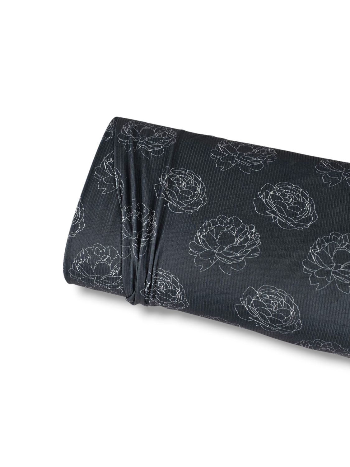 *Unique Design* Willow Ribbed Knit Petal Sketch Black