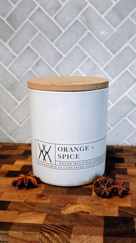 Orange Spice Coconut Wax 16 Oz. White Bamboo Lid