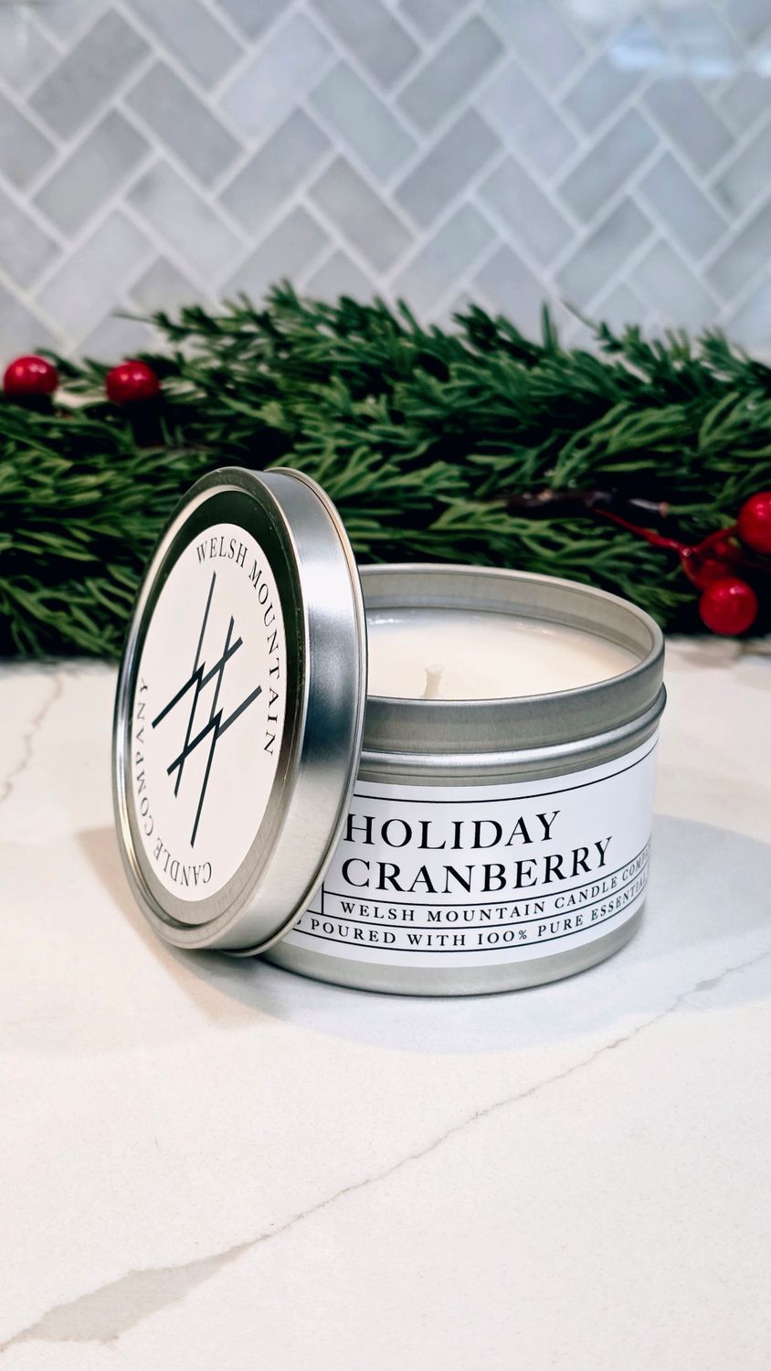 Holiday Cranberry Coconut Wax 8 Oz. Essential Oil Tin
