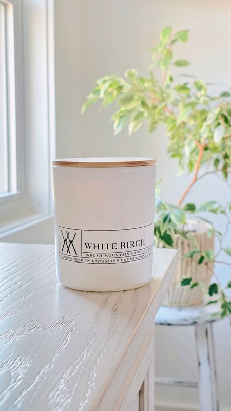 White Birch Coconut Wax 16 Oz. White Bamboo Lid