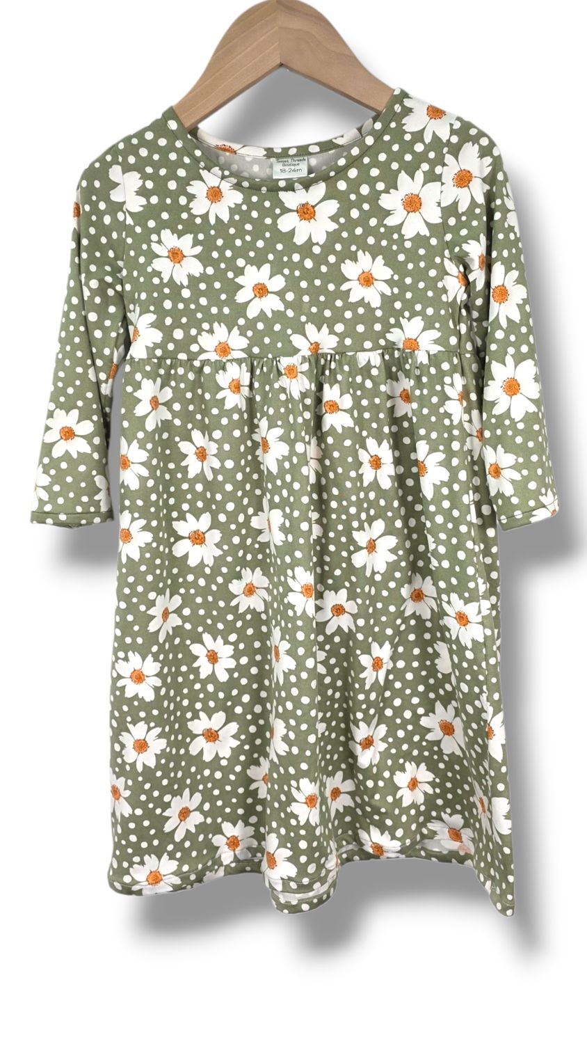 18-24 Mo. Dress Single Brushed Daisy Paradise