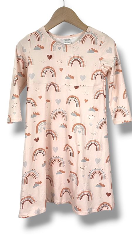 18-24 Mo. Dress Single Brushed Boho Rainbow Sky