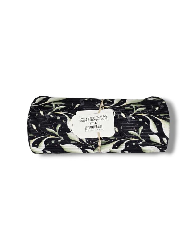* Unique Design * Mini Poly Ribbed Knit Elegant 1¼ Yd