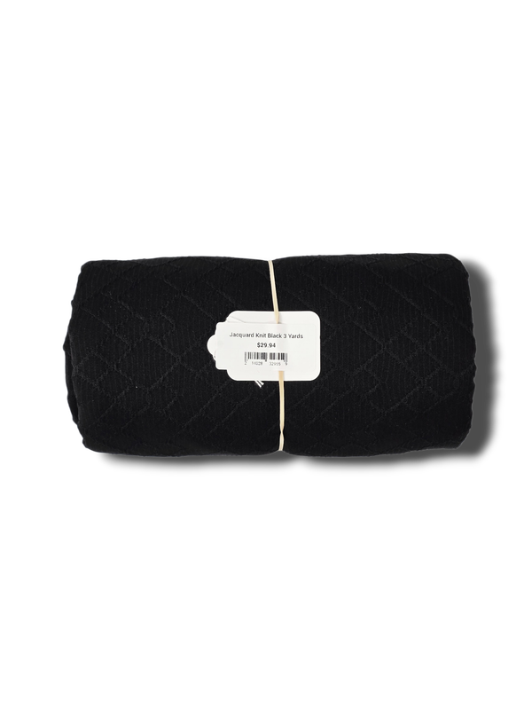 Jacquard Knit Black 3 Yards