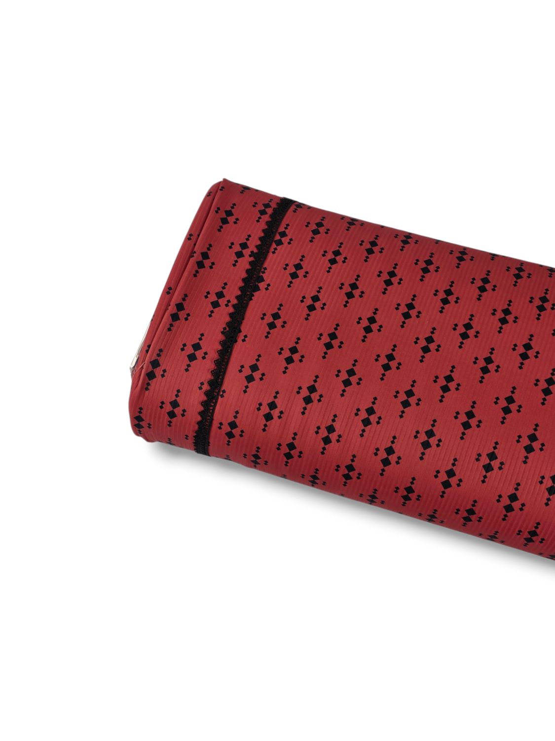 *Unique Design* Willow Ribbed Knit Confetti Diamond Crimson