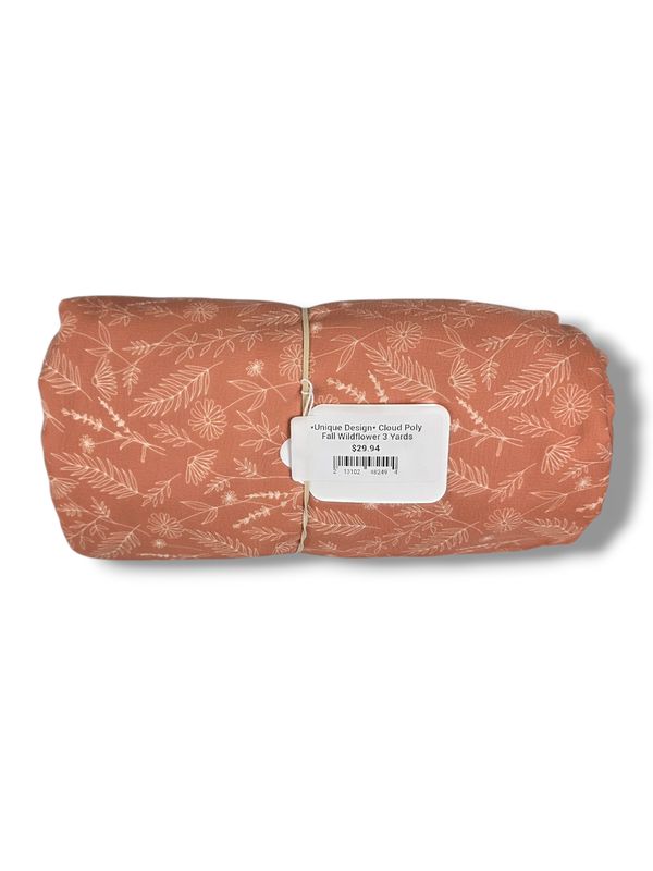 *Unique Design* Cloud Poly Fall Wildflower 3 Yards