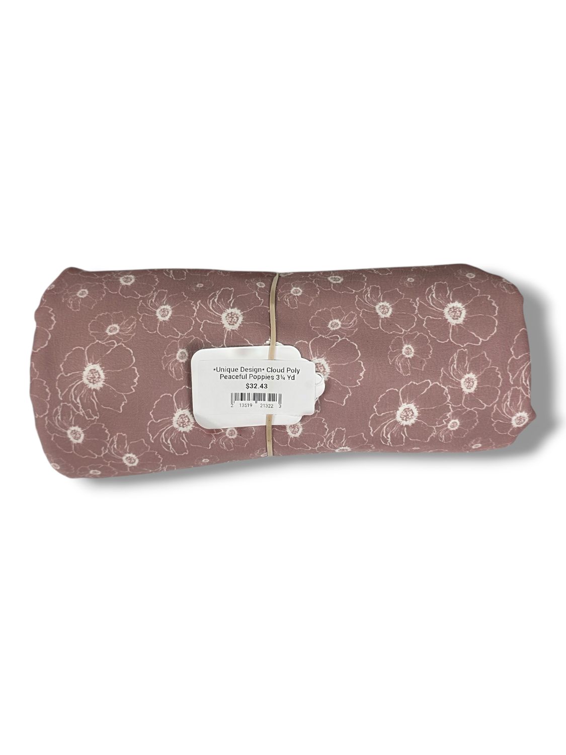 *Unique Design* Cloud Poly Peaceful Poppies 3¼ Yd