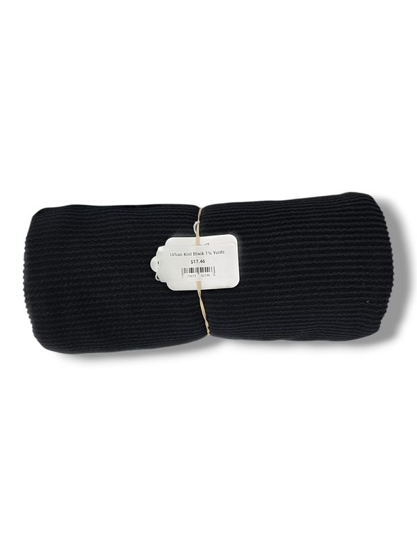 Urban Knit Black 1¾ Yards