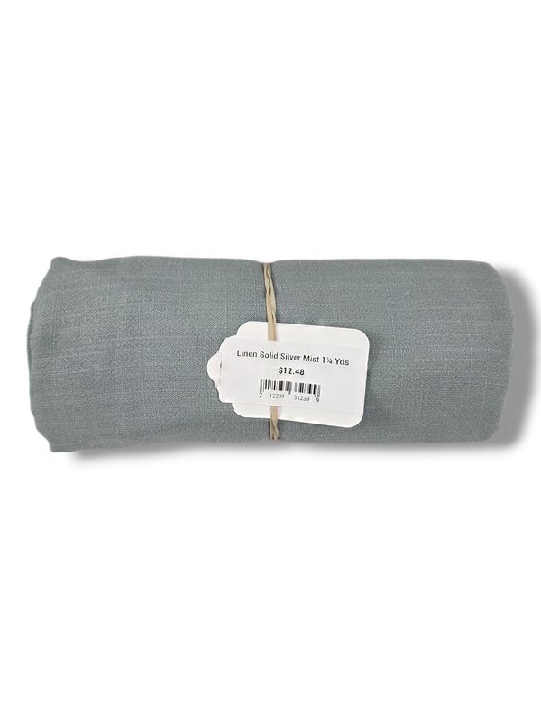 Linen Solid Silver Mist 1¼ Yds