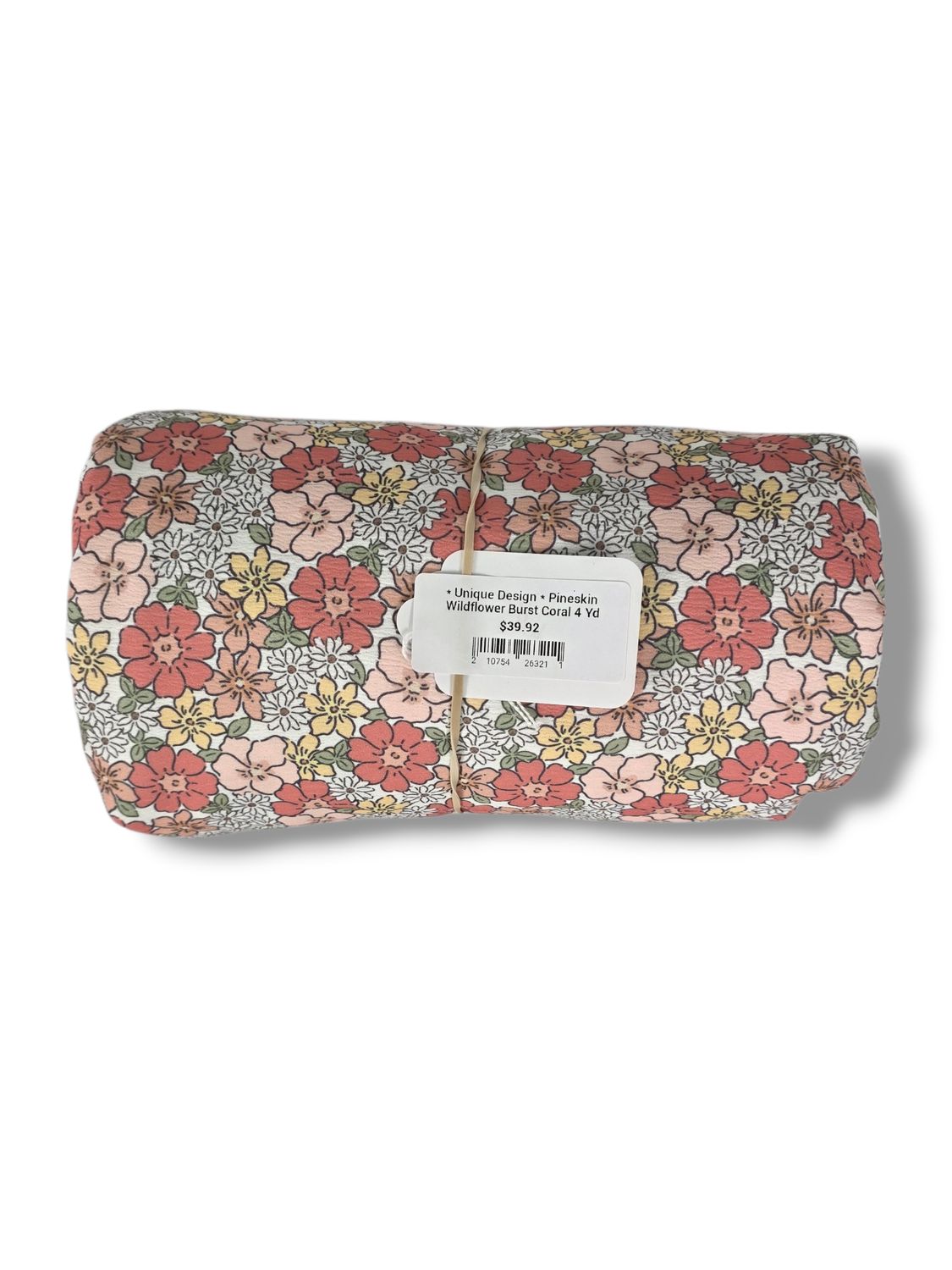 * Unique Design * Pineskin Wildflower Burst Coral 4 Yd