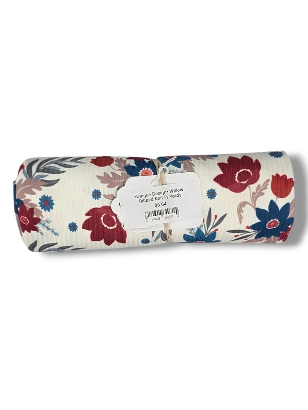 *Unique Design* Willow Ribbed Knit ⅔ Yards