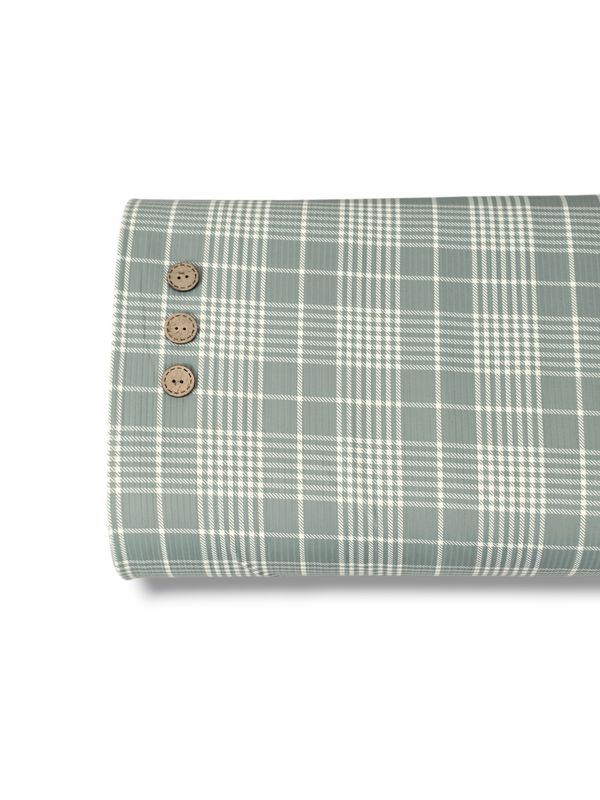 *Unique Design* Willow Ribbed Knit Modern Plaid Dusty Sage