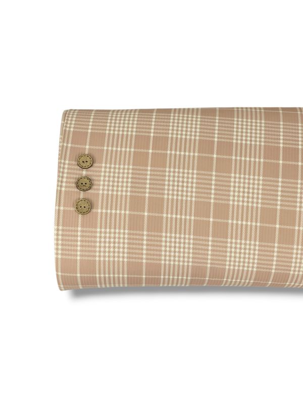 *Unique Design* Willow Ribbed Knit Modern Plaid Sand