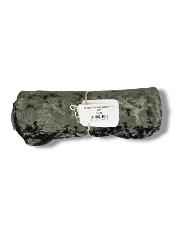 Crushed Velvet Evergreen ½ yard