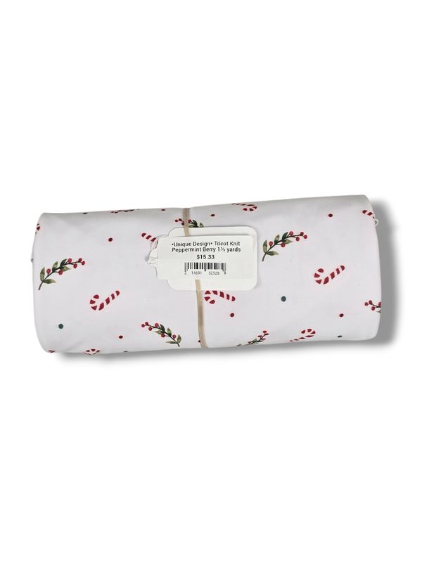 *Unique Design* Tricot Knit Peppermint Berry 1⅓ yards