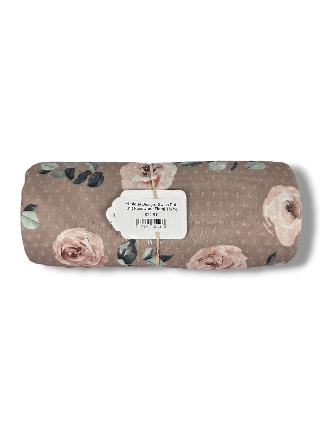 *Unique Design* Swiss Dot Knit Rosewood Floral 1½ Yd